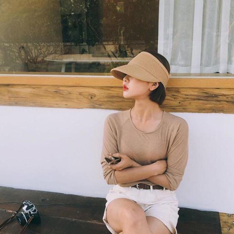 Panama Women Magic Tape Foldable Straw Hats Summer Empty Top Visor Beach Hat Sun Protection Fishing Cap Outdoor Casquette Femme Wide Brim, 003
Panama Women Magic Tape Foldable Straw Hats Summer Empty Top Visor Beach Hat Sun Protection Fishing Cap Outdoor Casquette Femme Wide Brim, 003
