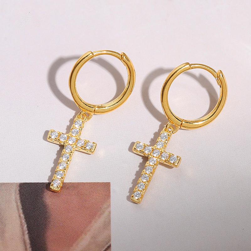 Dangle & Chandelier Female Luxury White Crystal Stone Cross Earrings Real 925 Sterling Silver Drop For Women Vintage Small
Dangle & Chandelier Female Luxury White Crystal Stone Cross Earrings Real 925 Sterling Silver Drop For Women Vintage Small
