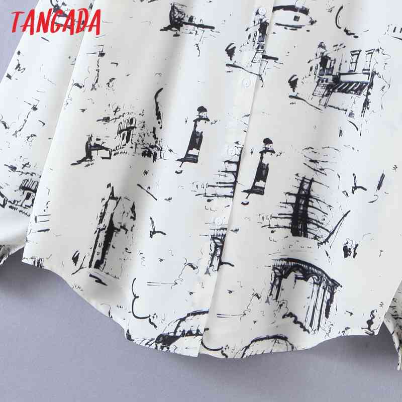 Spring Women Print Blouse Long Sleeve Chic Female Office Lady Shirt Blusas Femininas SL550 210416