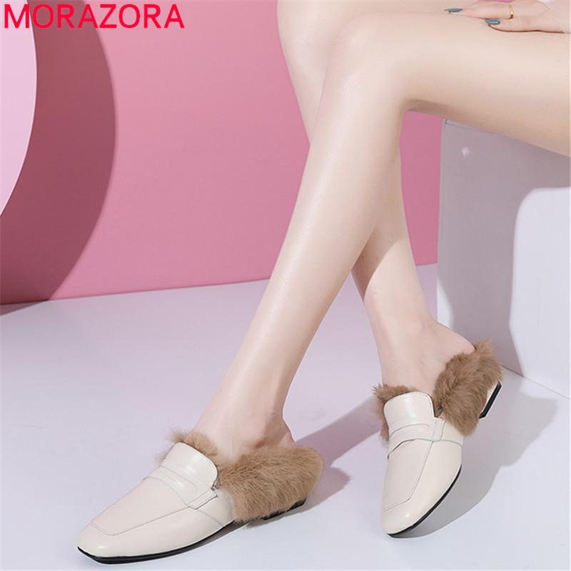 Slippers MORAZORA 2021 High Quality Genuine Leather Shoes Women Slipper Solid Colors Fur Warm Winter Low Heels Party Woman, Black
Slippers MORAZORA 2021 High Quality Genuine Leather Shoes Women Slipper Solid Colors Fur Warm Winter Low Heels Party Woman, Black