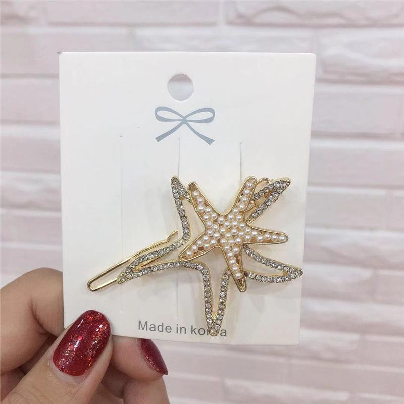Hair Accessories Fashion Rhinestone Pearl Starfish Hairpin Barrettes For Women Girls Star Clips Bridal Summer Beach Styling Tool
Hair Accessories Fashion Rhinestone Pearl Starfish Hairpin Barrettes For Women Girls Star Clips Bridal Summer Beach Styling Tool