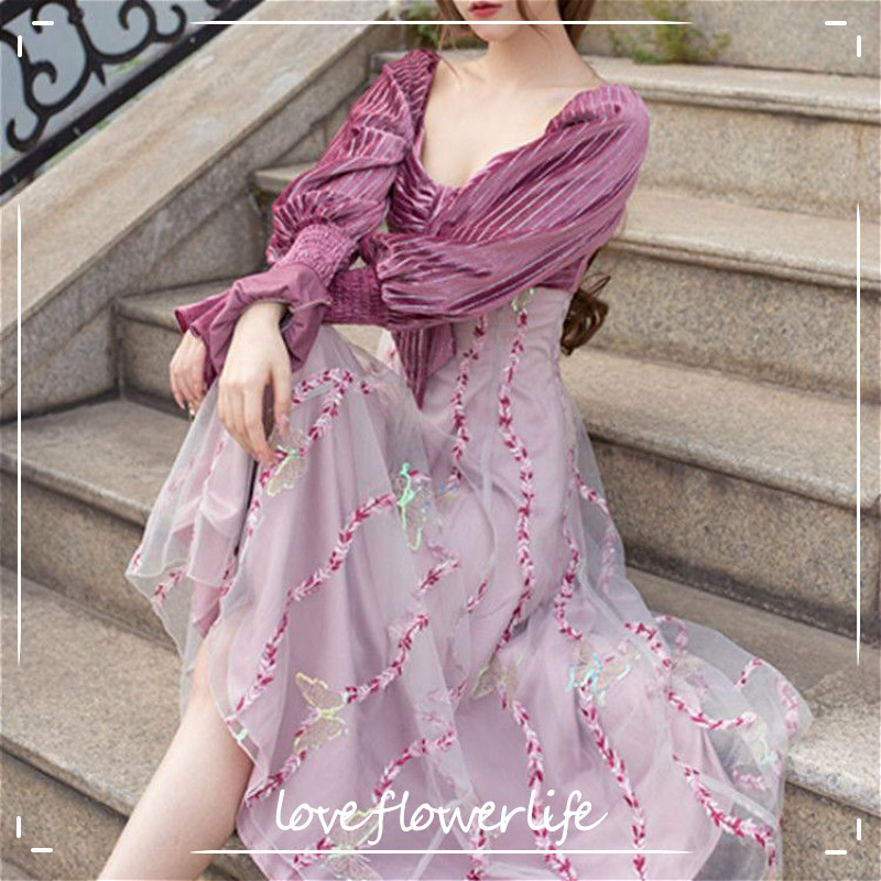 French Vintage Dress Women Elegant Patchwork Party Evening Midi Dress female Long Sleeve Dress Korean Autumn 210521, As picture
French Vintage Dress Women Elegant Patchwork Party Evening Midi Dress female Long Sleeve Dress Korean Autumn 210521, As picture
