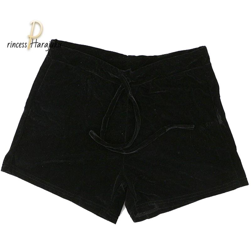 Women's Shorts S-2XL Women Velvet Drawstring Plus Size Casual Mid Waist 2021 Summer Sexy Skinny Booty Drop