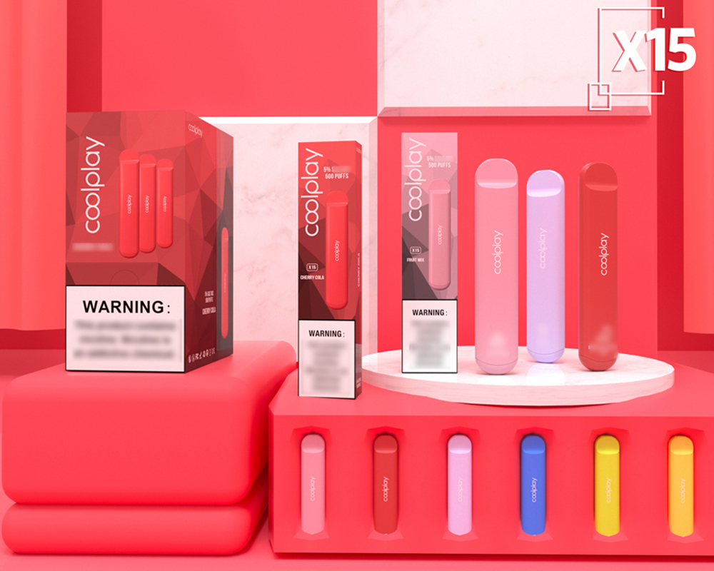 Authentic COOLPLAY X15 500 Disposable E Cigarette 500Puffs Pod Devices Vape Pen Kit 380mAh Battery 2ml Pre-filled
Authentic COOLPLAY X15 500 Disposable E Cigarette 500Puffs Pod Devices Vape Pen Kit 380mAh Battery 2ml Pre-filled