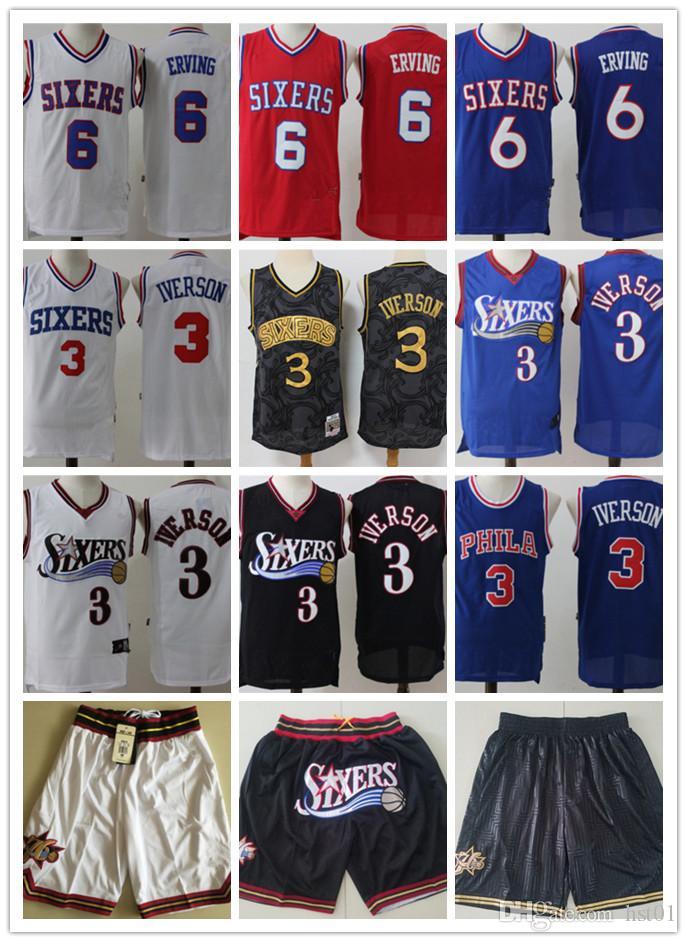 Mens Philadelphia Throwback 76ers Jersey Allen 3 Iverson Julius 6 Erving Basketball Jersey Basketball Shorts, Black;red
Mens Philadelphia Throwback 76ers Jersey Allen 3 Iverson Julius 6 Erving Basketball Jersey Basketball Shorts, Black;red