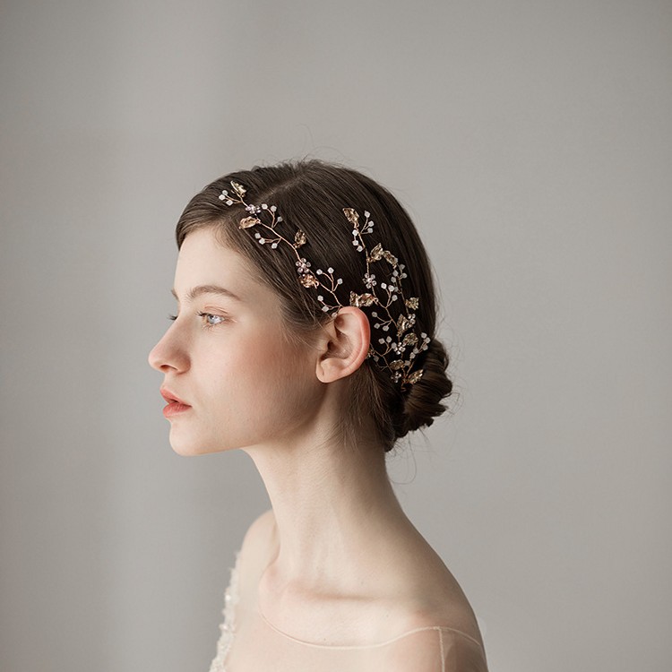 Fairy HeadPieces Gold with Ivory Wedding Accesosries Latest European Style Flowers Shape