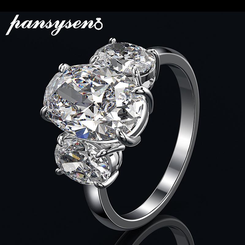 Cluster Rings PANSYSEN Solid 925 Sterling Silver 8X11mm Created Moissanite Diamond Wedding Engagement Ring 18K White Gold Color Fine Jewlery
Cluster Rings PANSYSEN Solid 925 Sterling Silver 8X11mm Created Moissanite Diamond Wedding Engagement Ring 18K White Gold Color Fine Jewlery
