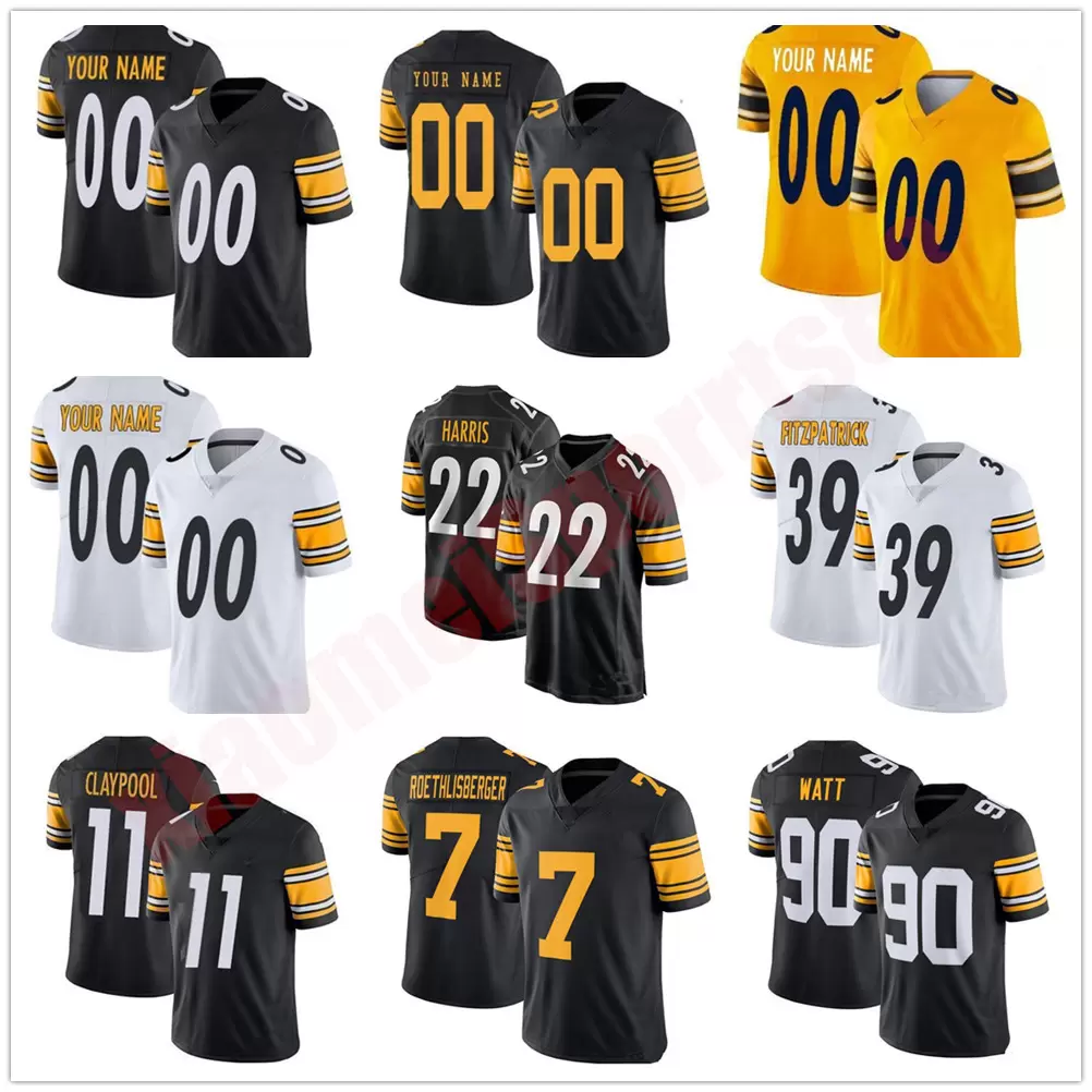 22 Najee Harris 90 T.J. Watt Chase Claypool Custom Football Jersey 43 Troy Polamalu Minkah Fitzpatrick JuJu Smith-Schuster Pat Freiermuth Je, As shown in illustration
22 Najee Harris 90 T.J. Watt Chase Claypool Custom Football Jersey 43 Troy Polamalu Minkah Fitzpatrick JuJu Smith-Schuster Pat Freiermuth Je, As shown in illustration