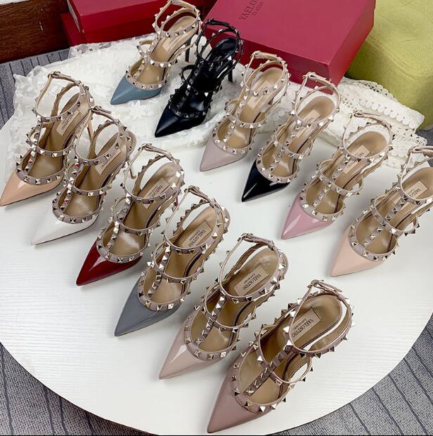sandals designer de sign da marca sandálias femininas do apontado salto alto rebites sapatos v tipo 10cm fino casamento fuul, Black
sandals designer de sign da marca sandálias femininas do apontado salto alto rebites sapatos v tipo 10cm fino casamento fuul, Black