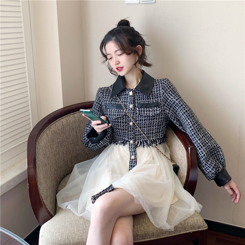 French Vintage Mini Dress Women Long Sleeve Button Fairy Retro Party Dress Female Dress Korean Autumn Clothing 210521