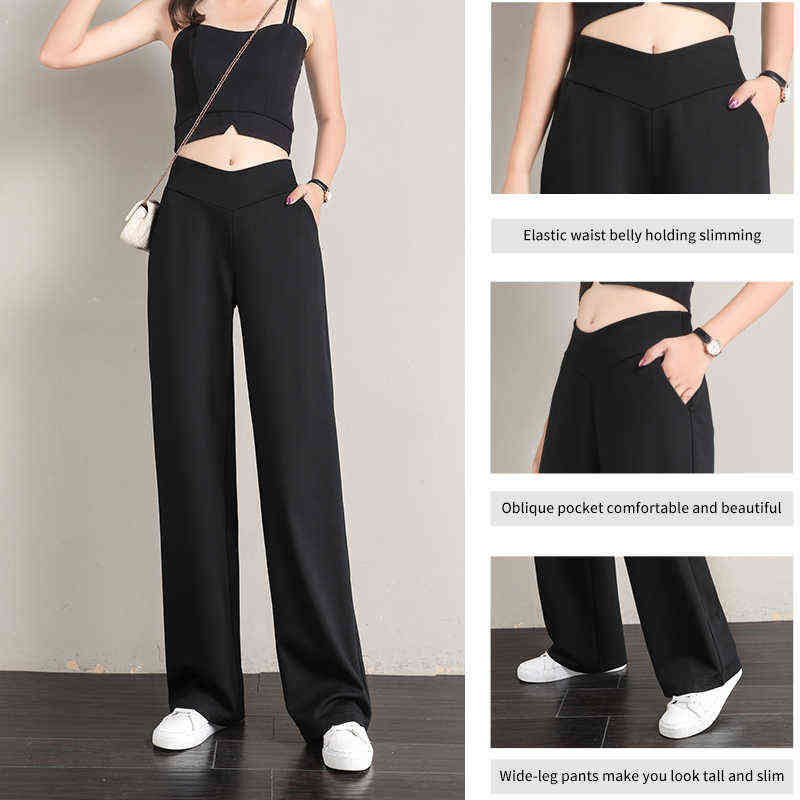 Wide Leg Pants for Women High Waisted Korean style Fashion Oversize Sweatpants Harajuku Streetwear Baggy Trousers female 211115