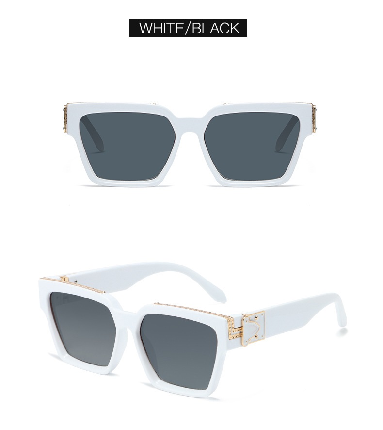 New Mens Sunglasses Millionaire Square Frame Retro Shiny Golden Summer UV400 Lens Laser Logo Top High Quality Glasses, White;black
New Mens Sunglasses Millionaire Square Frame Retro Shiny Golden Summer UV400 Lens Laser Logo Top High Quality Glasses, White;black