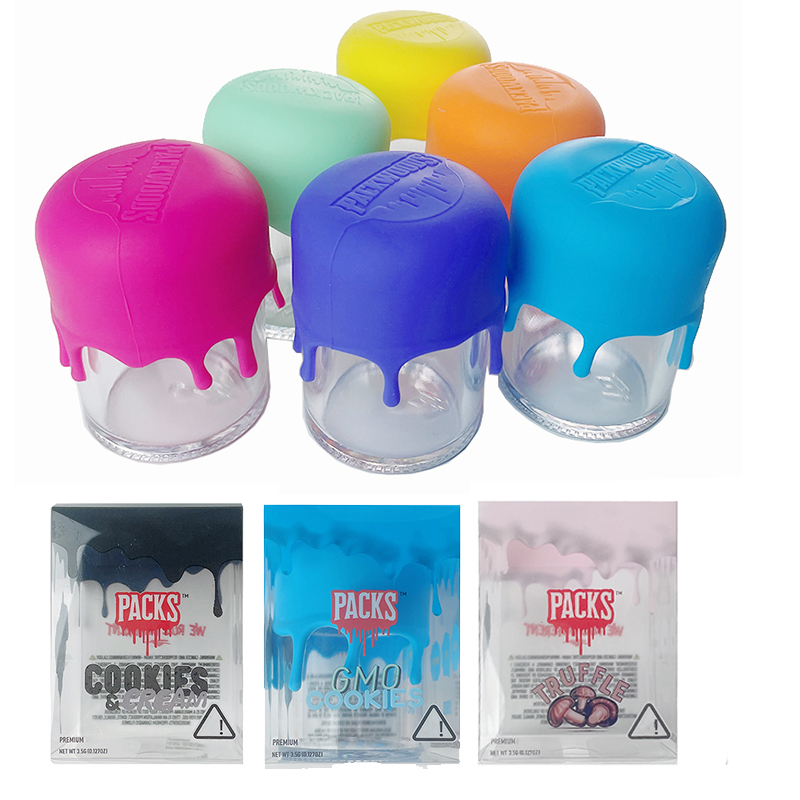 Packwoods Glass Jars PACKS 3.5 Grams Clear Premium Bottle Storage Containers Herb Tobacco Silicone Caps Tank Boxes 8 Colors Wholesale
Packwoods Glass Jars PACKS 3.5 Grams Clear Premium Bottle Storage Containers Herb Tobacco Silicone Caps Tank Boxes 8 Colors Wholesale