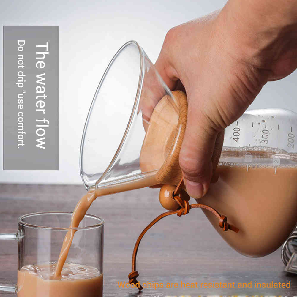 400ml Classic Glass Espresso Coffee Maker Style Pour Over Coffeemaker Coffee Machine Filter Coffee Pot Kitchen Supplies 210408