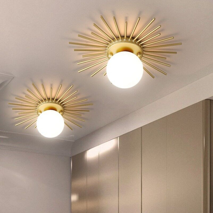 Nordic round ceiling lights, hallway lighting, sun-shaped led lamps, gold metal, g9 changing room corridor illuminaire XDD2512
Nordic round ceiling lights, hallway lighting, sun-shaped led lamps, gold metal, g9 changing room corridor illuminaire XDD2512