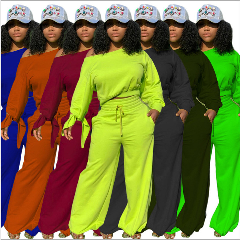 Women's Tracksuits Women Tracksuit Two Pieces Set Solid Colour Sexy Boat Collar Bat Sleeve Shoulderless Ladies New Fashion Casual, Mix colours or leave a message
Women's Tracksuits Women Tracksuit Two Pieces Set Solid Colour Sexy Boat Collar Bat Sleeve Shoulderless Ladies New Fashion Casual, Mix colours or leave a message