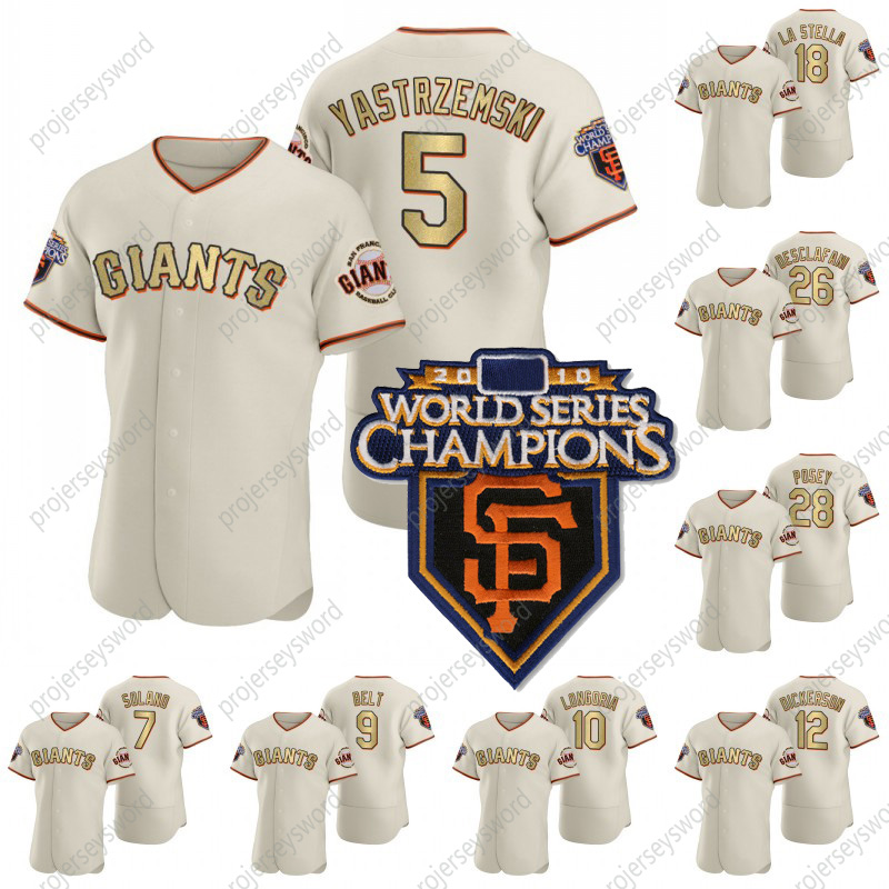 2010 World Series Champions Jersey Mike Yastrzemski Mauricio Dubon Steven Duggar Brandon Belt Alex Dickerson Joey Bart Buster Posey Arismend, Blue;black
2010 World Series Champions Jersey Mike Yastrzemski Mauricio Dubon Steven Duggar Brandon Belt Alex Dickerson Joey Bart Buster Posey Arismend, Blue;black