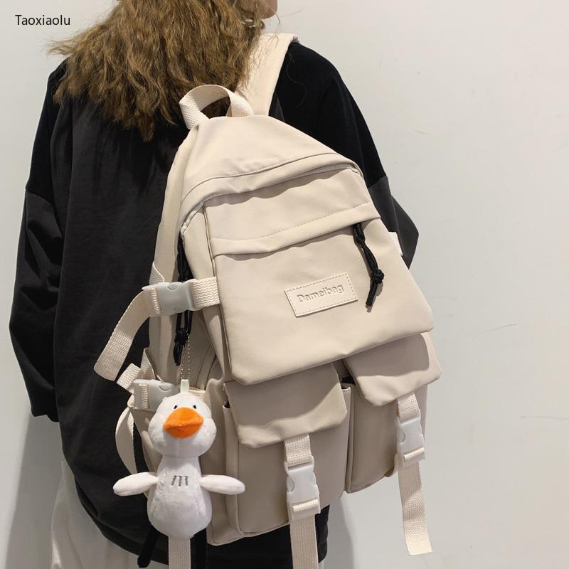 Backpack DCIMOR Preppy Insert Buckle Waterproof Nylon Women Unisex Multi-pocket Solid Color Schoolbag Female Travel Bag Mochilas, Beige
Backpack DCIMOR Preppy Insert Buckle Waterproof Nylon Women Unisex Multi-pocket Solid Color Schoolbag Female Travel Bag Mochilas, Beige