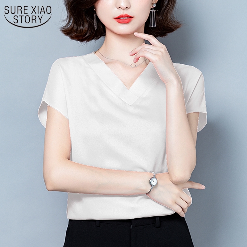 Blusas Plus Size Women Blouse V-neck Short Sleeve Woman Shirts Fashion Solid Silk Tops Chic Satin Office Lady Clothing 10297 210527, Burgundy
Blusas Plus Size Women Blouse V-neck Short Sleeve Woman Shirts Fashion Solid Silk Tops Chic Satin Office Lady Clothing 10297 210527, Burgundy