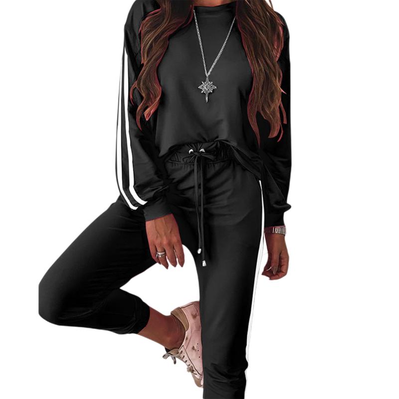 Women Plus Size Two Piece Loose Set Pullover Long Sleeve Top And Pants Sport Casual Ladies Sets Autumn Winter Female Tracksuits Women's