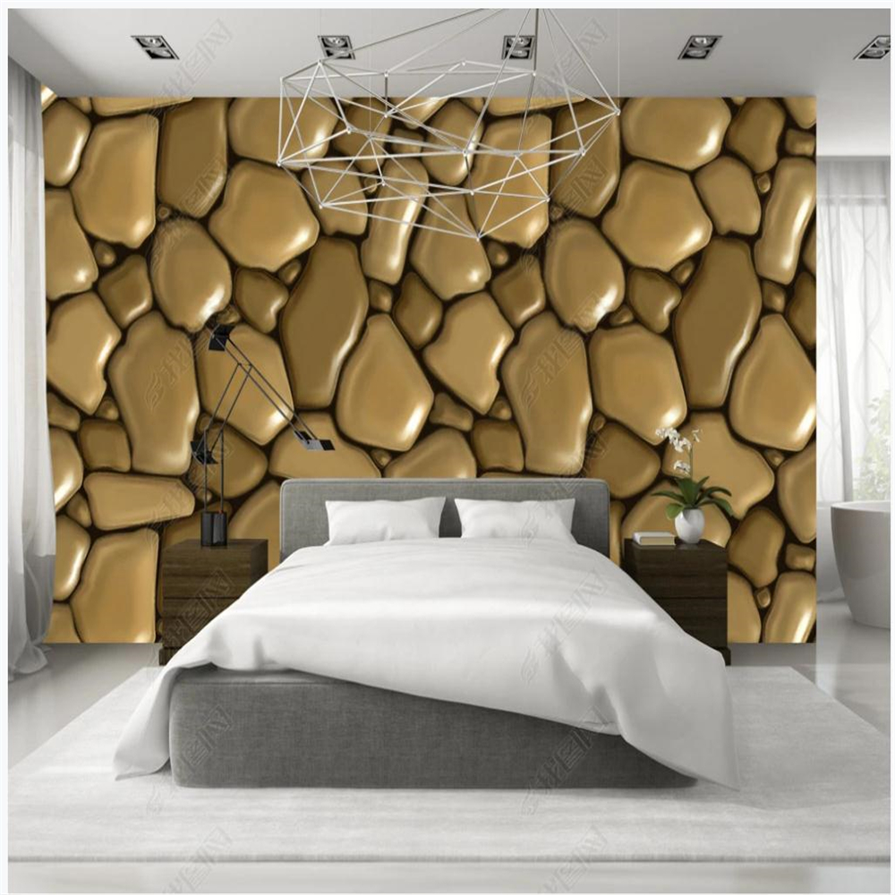 murals wallpaper for living room 3D stereo high-definition cobblestone decoration background