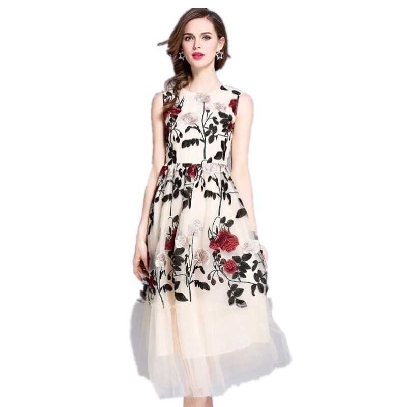 ZAWFL Designer Fashion Women Dress Summer Beash Mesh Long Sleeveless Flower Embroidery Elegant Holiday 210525, Picture color
ZAWFL Designer Fashion Women Dress Summer Beash Mesh Long Sleeveless Flower Embroidery Elegant Holiday 210525, Picture color