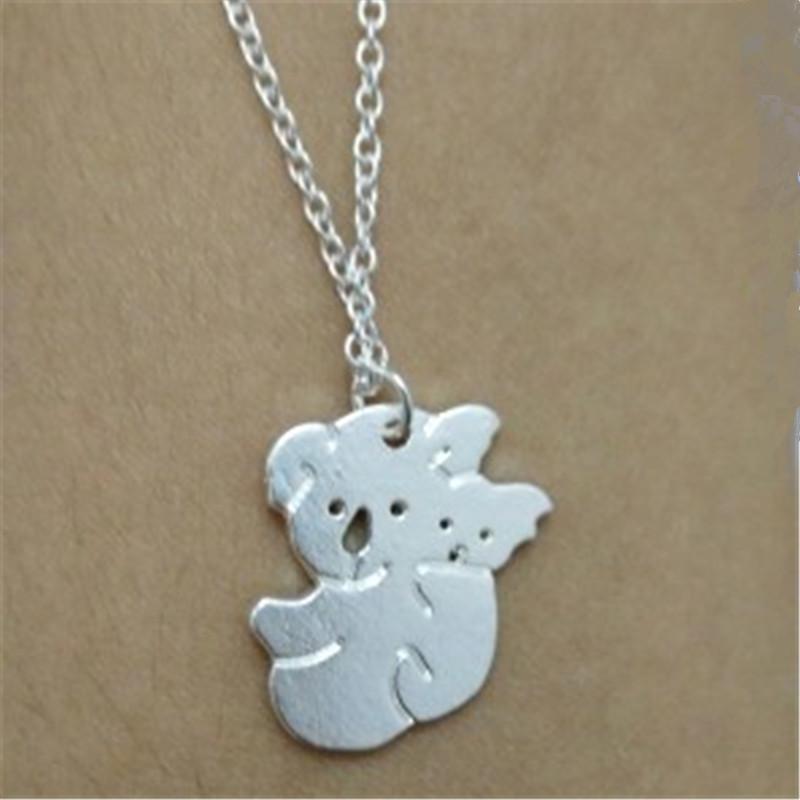 Fashion Handmade Jewelry Koala Bear With Baby Charm Necklace Drop Tiny Cute Pendant For Mom Gift Necklaces
Fashion Handmade Jewelry Koala Bear With Baby Charm Necklace Drop Tiny Cute Pendant For Mom Gift Necklaces