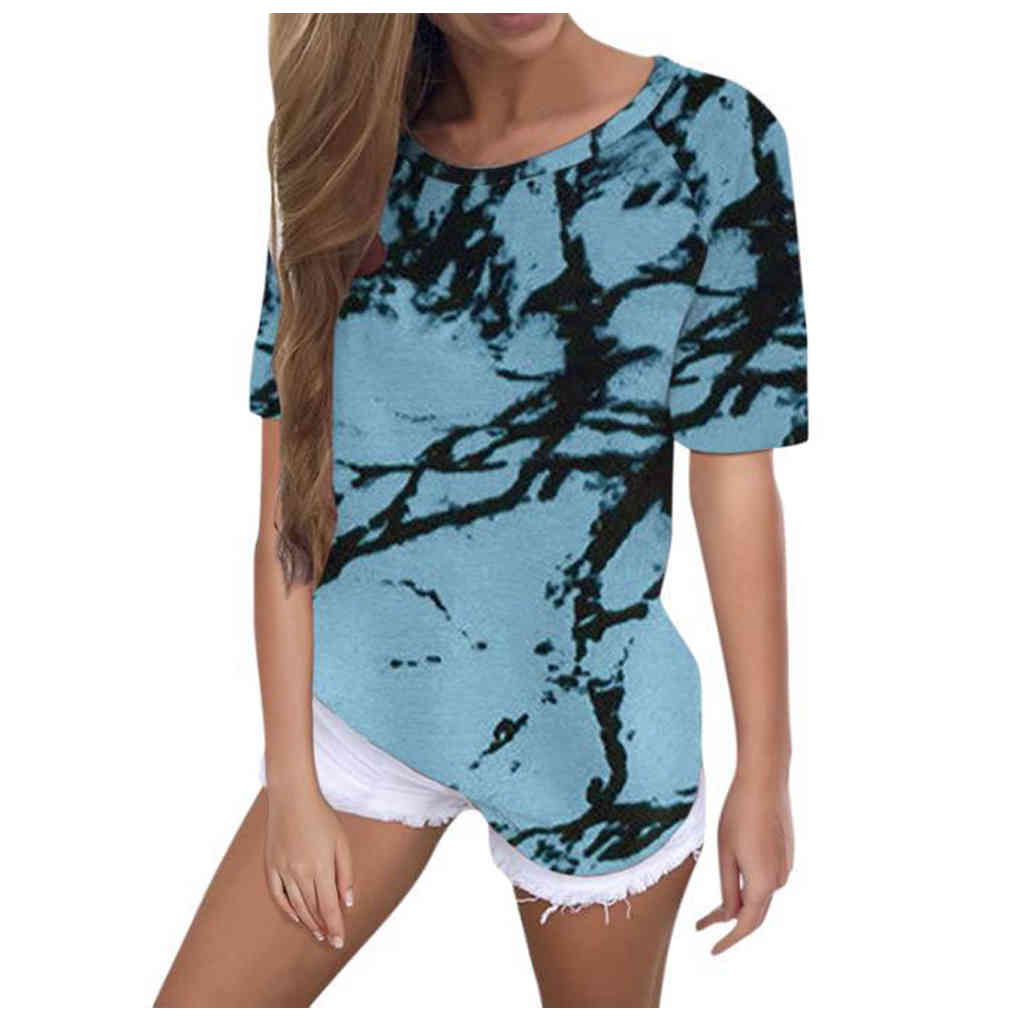 Summer Women's Printing T-shirt Lady Tops T-shirts Casual Comfortable Summer Short Sleeve Loose Tops O Neck Woman Shirts 210515