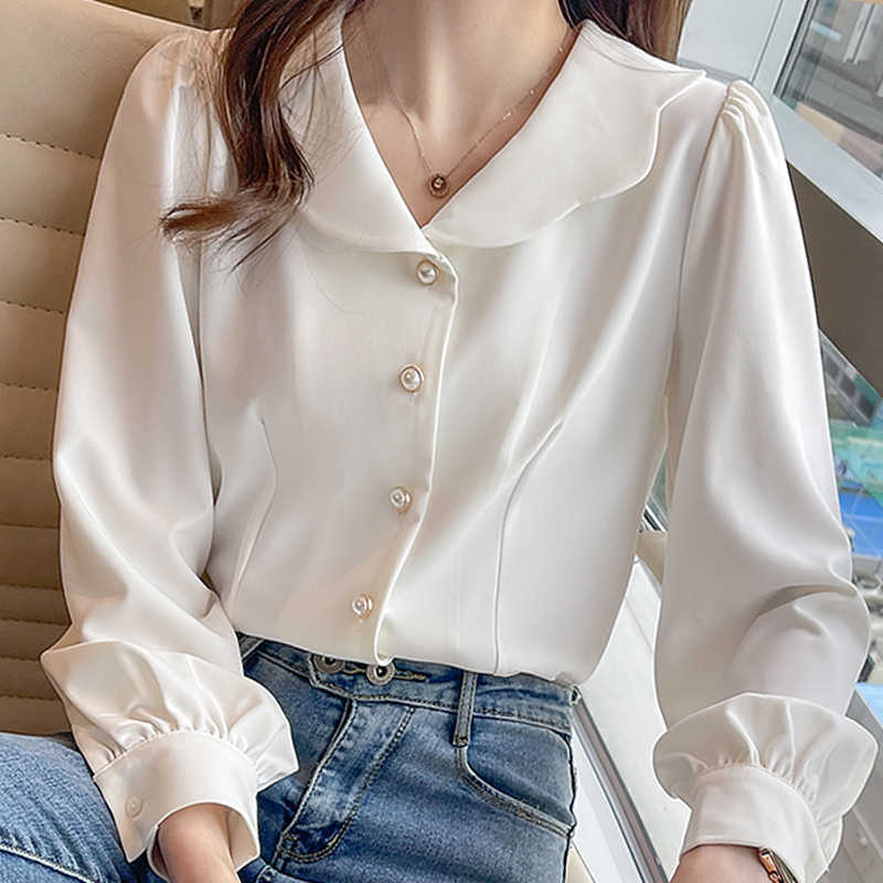 Blusas Tops Women Blouses White Blouse Long Sleeve Blouse Women Blusas Mujer De Moda Doll Collar Chiffon Blouse Shirt E675 210602
Blusas Tops Women Blouses White Blouse Long Sleeve Blouse Women Blusas Mujer De Moda Doll Collar Chiffon Blouse Shirt E675 210602