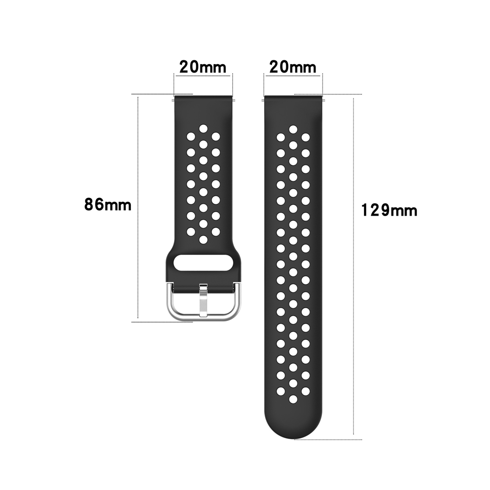 Silicone Strap 18mm 20mm 22mm Breathable Band Bracelet for Samsung Galaxy Watch Active2 42mm 40mm Gear S3 Huawei GT Amazfit Garmin vivomove3 free ship