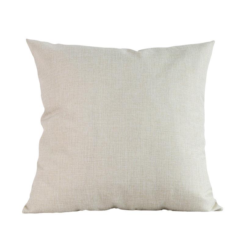Blank Solid Color Cushion Cover For Thermo Transfer Digital Printing Painting DIY Polyester Linen Sofa Pillow Case Hand Stamping Cushion/Dec