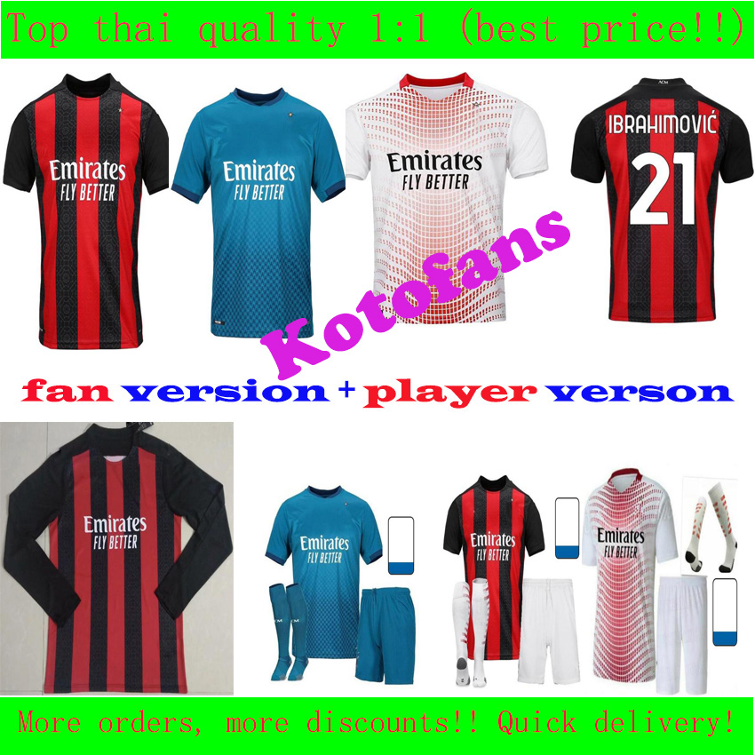 Top thai 20 21 AC Milan soccer jersey IBRAHIMOVIC PIATEK football shirt long sleeve PAQUETA BENNACER man + kids fan and palyer version customized name, Away palyer
Top thai 20 21 AC Milan soccer jersey IBRAHIMOVIC PIATEK football shirt long sleeve PAQUETA BENNACER man + kids fan and palyer version customized name, Away palyer