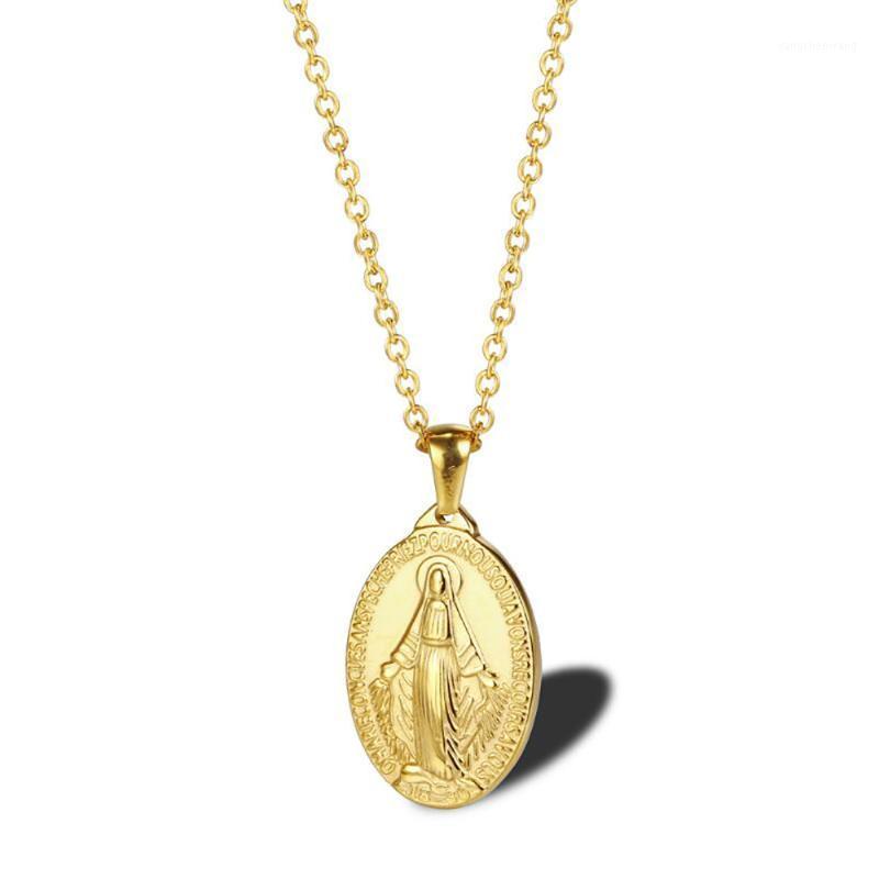 Chains Stainless Steel Gold Virgin Mary Mama Pendant Necklace Religious Christ Necklaces Gift For Him With Chain
Chains Stainless Steel Gold Virgin Mary Mama Pendant Necklace Religious Christ Necklaces Gift For Him With Chain