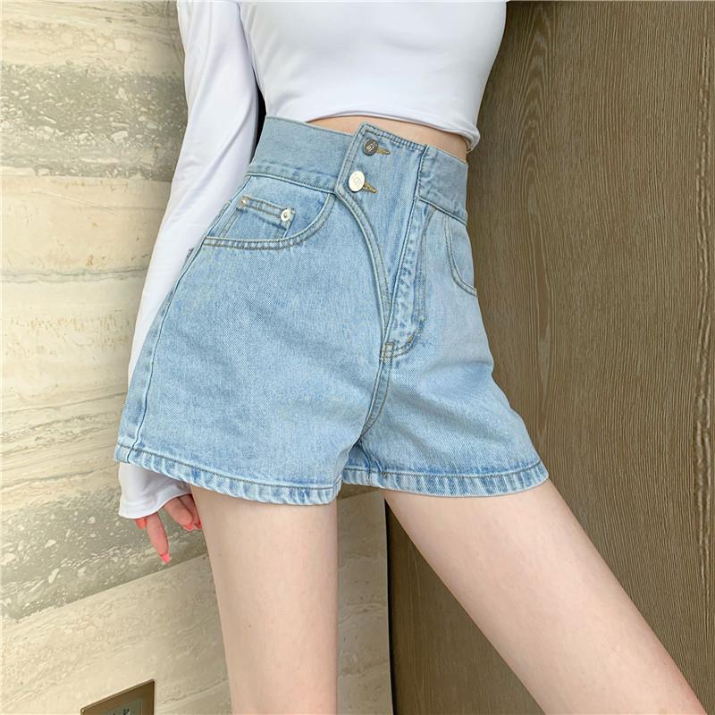 Women' Shorts High Quality Blue Short Jeans Women 2021 Clothing Pants Summer Korean Waist A-line Girls Fashion Bandage, Sky blue
Women' Shorts High Quality Blue Short Jeans Women 2021 Clothing Pants Summer Korean Waist A-line Girls Fashion Bandage, Sky blue