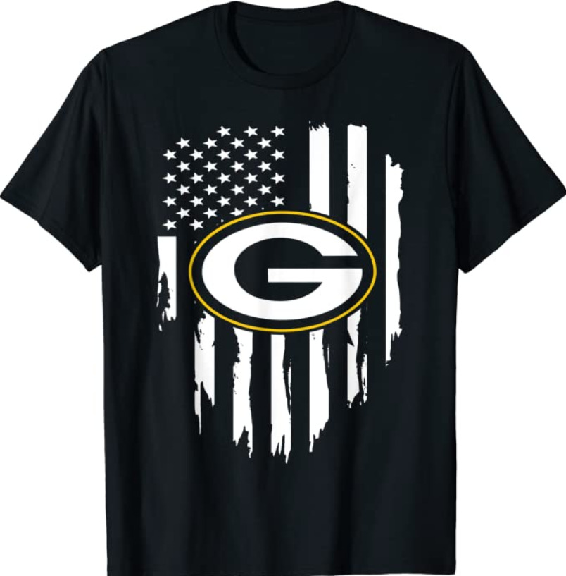 Green Bay Fan Football Love Packer Flag Usa for men T-Shirt Football Lovers Gift