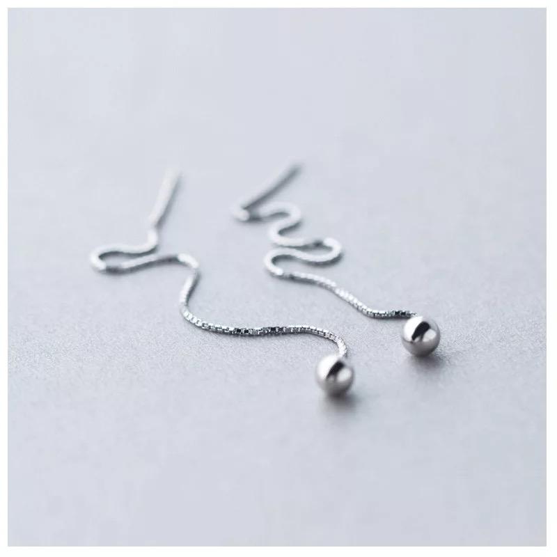 Dangle & Chandelier 925 Sterling Silver Long Earrings Round Ball Ear Line Female Jewelry
Dangle & Chandelier 925 Sterling Silver Long Earrings Round Ball Ear Line Female Jewelry