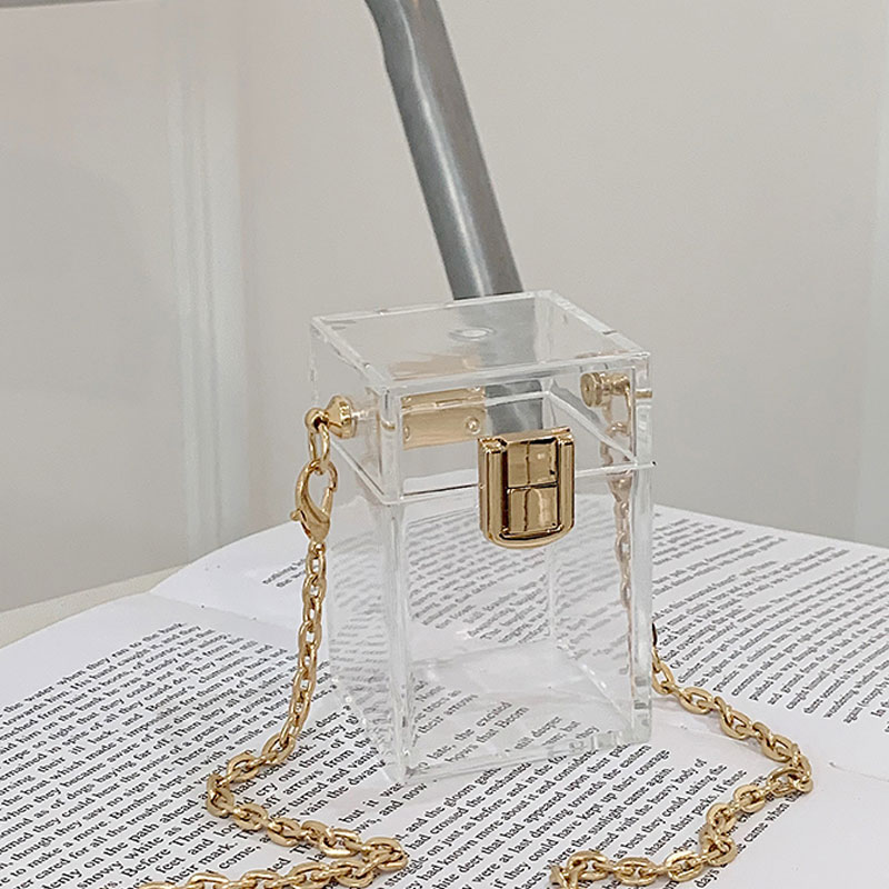 Women Shoulder Bags Purse Transparent Cosmetic Bag Pvc Hasp Clear Fashion Chain Decoration, Blue
Women Shoulder Bags Purse Transparent Cosmetic Bag Pvc Hasp Clear Fashion Chain Decoration, Blue