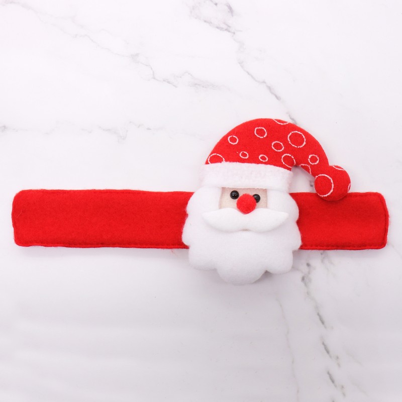 Christmas LED Patting Circle Bracelet Santa Claus Snowman Deer Wrist Band New Year Party Holiday Decorations Kids Gift Free shipping