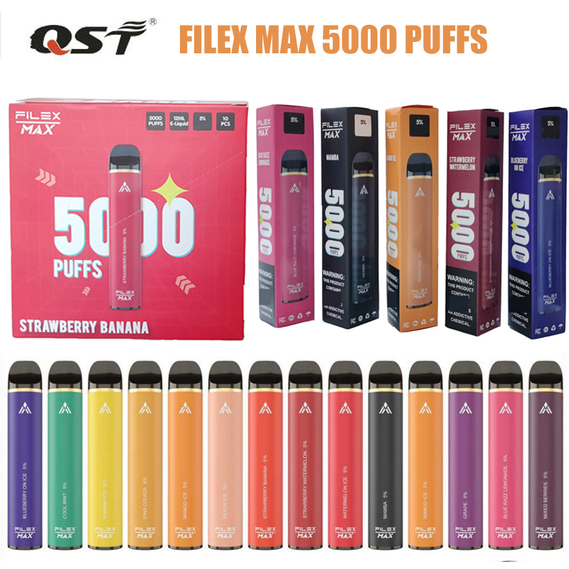 QST Filex Max 5000 Puff Disposable Vape Electronic Cigarette 12ml Capacity Pods Device 1100mah Chargeable Battery 13 Flavors Bang XXL
QST Filex Max 5000 Puff Disposable Vape Electronic Cigarette 12ml Capacity Pods Device 1100mah Chargeable Battery 13 Flavors Bang XXL
