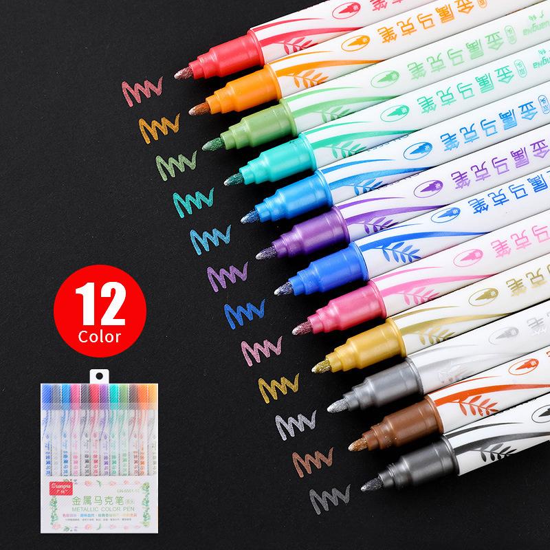 Gift Sets Double Head Metal Pen 12 Color Soft Line Drawing Flash Stationery Back To School Educational Painting Supplies Art 
Gift Sets Double Head Metal Pen 12 Color Soft Line Drawing Flash Stationery Back To School Educational Painting Supplies Art
