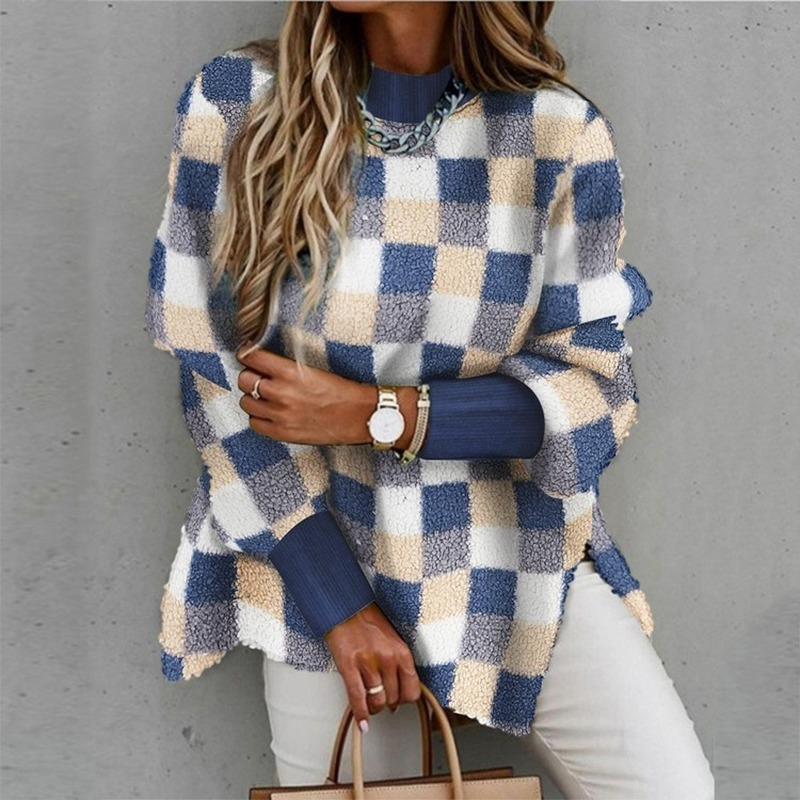 2021 Amazon Wish Hot Selling European and American Cross-border Fashion Lattice Half High Neck Long Sleeve Split Sweater, White;black
2021 Amazon Wish Hot Selling European and American Cross-border Fashion Lattice Half High Neck Long Sleeve Split Sweater, White;black