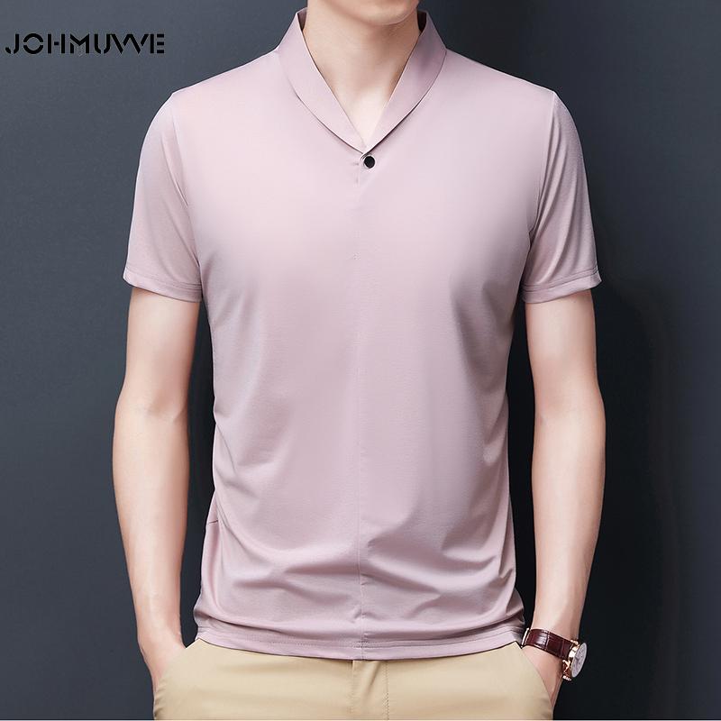 Men' Polos JOHMUVVE 7 Colour 2021 Arrival Shirt Striped Short Sleeve Summer Cool Streetwear Fashion Male, Black
Men' Polos JOHMUVVE 7 Colour 2021 Arrival Shirt Striped Short Sleeve Summer Cool Streetwear Fashion Male, Black