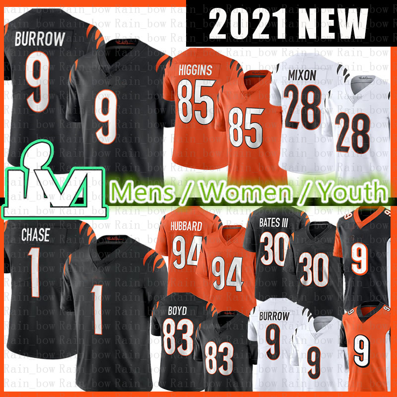 Joe Burrow Football Jersey 9 Ja'Marr Chase Tee Higgins Sam Hubbard Jessie Bates III Joe Mixon Evan McPherson C.J. Uzomah Logan Wilson Vonn Bell Tyler Boyd Boomer Esiason, Patch+women size s-xxl(qz)
Joe Burrow Football Jersey 9 Ja'Marr Chase Tee Higgins Sam Hubbard Jessie Bates III Joe Mixon Evan McPherson C.J. Uzomah Logan Wilson Vonn Bell Tyler Boyd Boomer Esiason, Patch+women size s-xxl(qz)