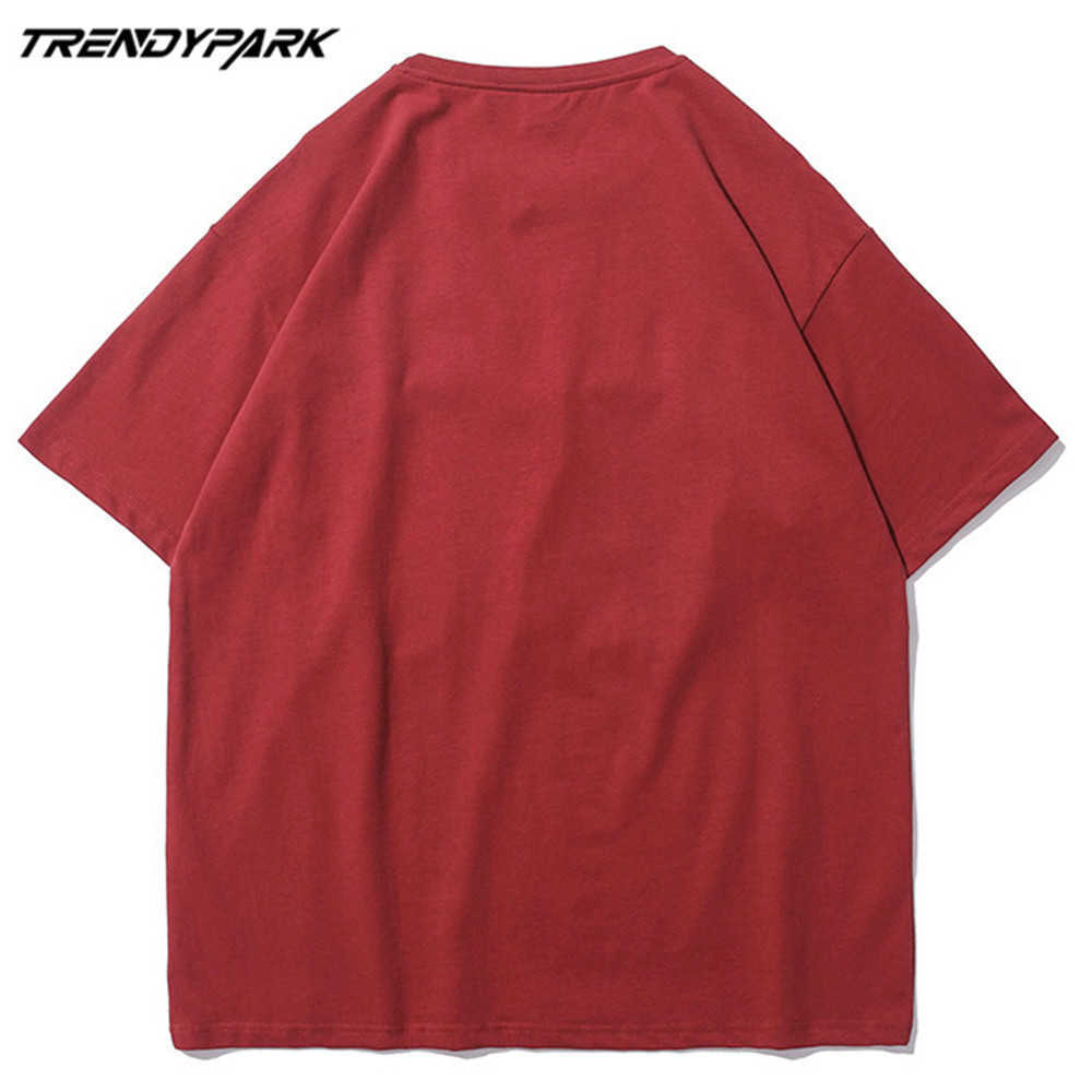 Men's T-shirt Cartoon Print Summer Short Sleeve Tee Hip Hop Oversized Cotton Casual Harajuku Streetwear Top Tshirts Clothing 210601