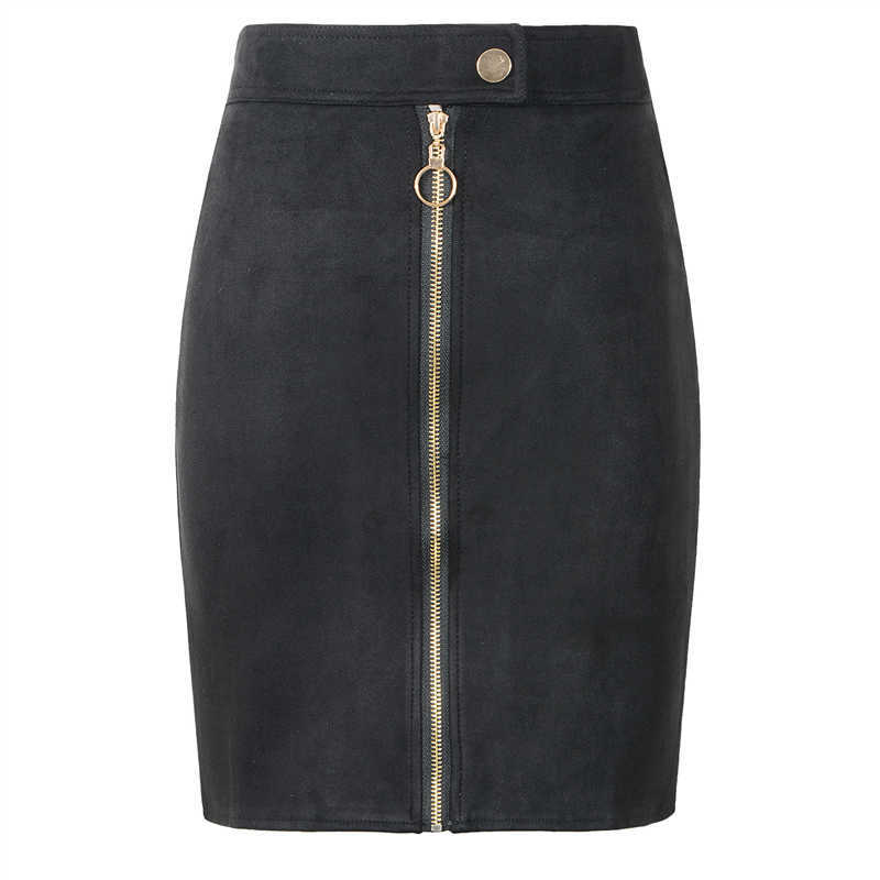 Neophil Women Suede Mini Pencil Skirts Female Vintage Style Summer Front Zipper Button Ladies Short Tutu Saia S1911 210619