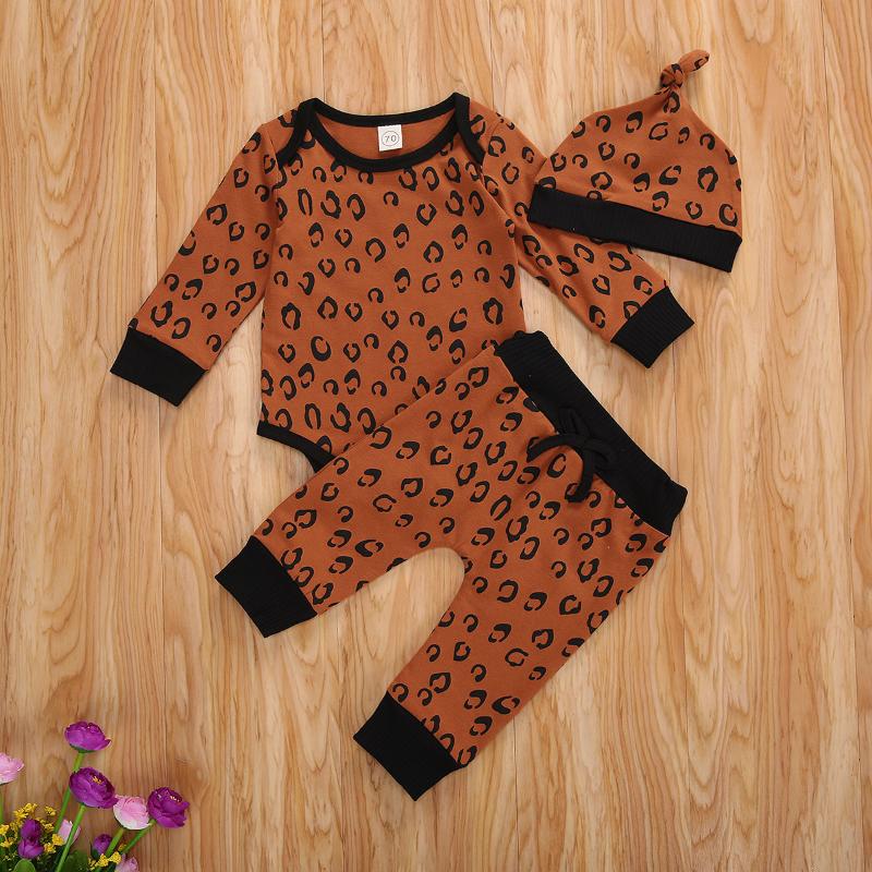 Clothing Sets 3Pcs Breathable Infant Clothes Suit Baby Girls Boys Long Sleeve Round Collar Leopard Print Romper Pants Cap Outfits Set, White
Clothing Sets 3Pcs Breathable Infant Clothes Suit Baby Girls Boys Long Sleeve Round Collar Leopard Print Romper Pants Cap Outfits Set, White