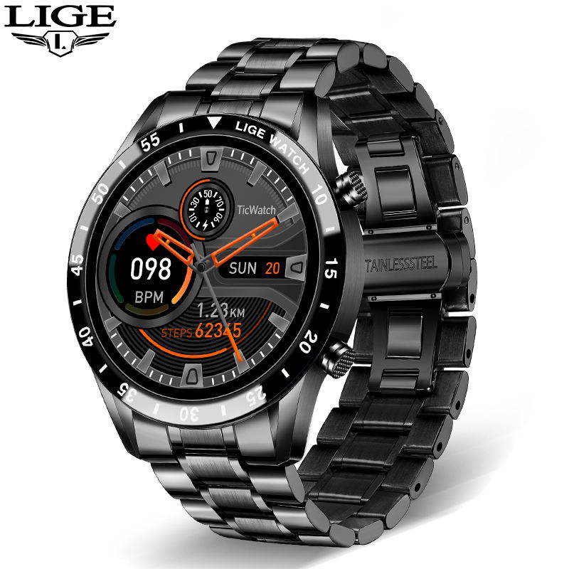 New Smart Watch Men Full Touch Screen Sports Fitness Watch IP67 Waterproof Bluetooth For Android ios smartwatch Mens