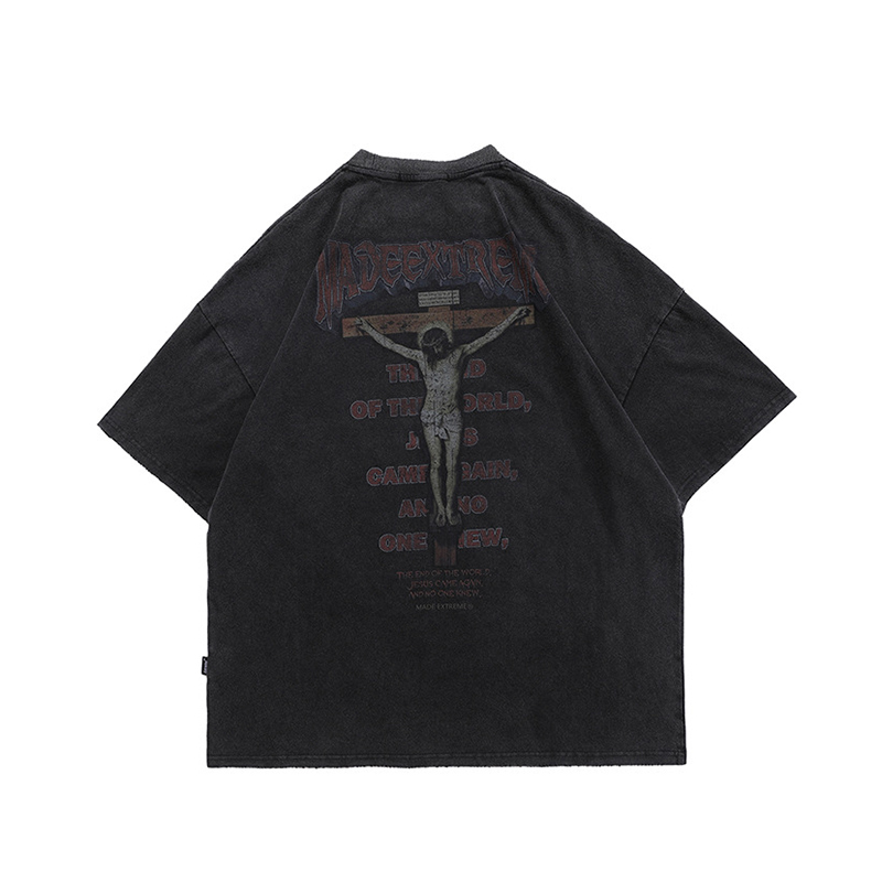 Men's T Shirt Cross Digital Print Pullover Old Hip Hop Style Long T-shirt Retro Lazy Streetwear, White
Men's T Shirt Cross Digital Print Pullover Old Hip Hop Style Long T-shirt Retro Lazy Streetwear, White
