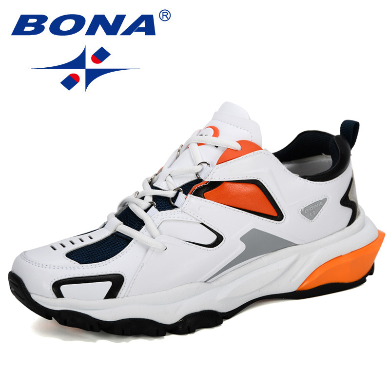 BONA Action Leather Outdoor Running Shoes Men Mountain Athletic Shoes Non-Slip Sole Large Size Man Casual Sneakers Trendy, Black 
BONA Action Leather Outdoor Running Shoes Men Mountain Athletic Shoes Non-Slip Sole Large Size Man Casual Sneakers Trendy, Black