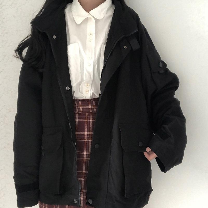 Women's Jackets Japanese Winter Ulzzang Punk Fashion Solid Color Long-sleeved Jacket Ins Vintage Chic Harajuku, Black;brown
Women's Jackets Japanese Winter Ulzzang Punk Fashion Solid Color Long-sleeved Jacket Ins Vintage Chic Harajuku, Black;brown